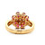 18K Gold 1.43tw Ruby Flower Teardrop Petals with a .45tw Diamond Center Ring Size 5.25
