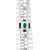 14K White Gold Central Emerald Oval Stone In a Double Halo with 6-Sapphire Rectangles and 0.02tw Diamond Bezel Accents Ring Size 6.75