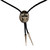 Southwest Native American Sterling Silver Oval Multi-Stone Inlay Bolo Tie