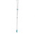 10K White Gold 2.25tw Blue Topaz Square Y- Drop Station with 5- Blue Topaz Pendant 17" Chain Necklace
