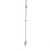 10K White Gold 2.25tw Blue Topaz Square Y- Drop Station with 5- Blue Topaz Pendant 17" Chain Necklace