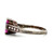 Avon Sterling Silver Pink Topaz Marquise Cut Semi Bezel Set With Round CZ Accents Fashion Ring Size 10