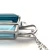 14K White Gold 5.00tw London Blue Topaz Rectangle with a .02tw Diamond Accent Pendant 18" Chain Necklace