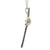 14K Two-Tone Gold .40tw Diamond Cross-Over Knot Cross Pendant 18" Chain Necklace