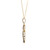 14K Gold 1.19tw Multi-Gem Surrounded by .30tw Diamond Accented Cross Pendant 18" Adjustable Chain Necklace
