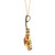 10K Gold 1.50tw Citrine Rounded-Edged Square with .03tw Diamond on Top Pendant 18" Chain Necklace
