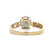 Sterling Silver Gold Tone Mystic Topaz Round Cut Solitaire Band Work Fashion Ring Size 8