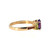 10K Gold Center Amethyst Oval with Bilateral Peridot Ovals with Cascading Garnet Accents Down Band Ring Size 7