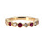 14K Gold Alternating .38tw Ruby and .23tw Diamond Infinity Ring Size 6.75