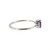 10K White Gold Amethyst Rectangle with Bilateral Diamond Accents Ring Size 7