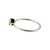10K White Gold Peridot Teardrop with Bilateral Diamond Accented Ring Size 7