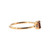 10K Gold Rectangular Garnet with Bilateral Diamond Accents Ring Size 7