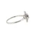14K White Gold .49ct Aquamarine Circle with 1/10tw Diamond Half Halo Marquise Ring Size 6.5