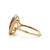 14K Gold Citrine Rectangle with a Diamond Halo Ring Size 10