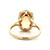 14K Gold Citrine Rectangle with a Diamond Halo Ring Size 10