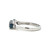 14K White Gold Triple Sapphire Circles Ring Size 6.75