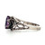 Sterling Silver Amethyst Oval Cut Solitaire Vintage inspired Fashion Ring Size 7