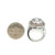 Sterling Silver Cushion Cut CZ Double Halo Statement Ring with a Pave Band Ring Size 8