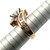 Vintage 14K Yellow Gold App .50ct Marquise Diamond Round Baguette Accented Bypass Engagement Wedding Soldered Ring Size 5.5