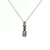 Sterling Silver Blue Topaz Oval Cut Solitaire With Diamond Cut Accents Necklace