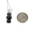 Sterling Silver Sapphire Three Stone Oval Cut Vertical Necklace