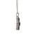 Sterling Silver Sapphire Three Stone Oval Cut Vertical Necklace