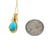 Sterling Silver Gold Tone Turquoise Pear Cut With Emerald Accent Vintage Inspired Necklace