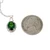 Sterling Silver Chrome Diopside Oval Cut With A CZ Halo Necklace