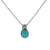 D'Joy Sterling Silver Turquoise Oval Cut With Blue Topaz Channel Set Accents Necklace