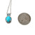 D'Joy Sterling Silver Turquoise Oval Cut With Blue Topaz Channel Set Accents Necklace
