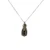 Sterling Silver Black Onyx Cushion Cut With Emerald Accent Vintage Inspired Necklace