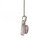 Sterling Silver Pink Topaz Oval Cut With A CZ Halo Necklace