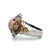 Sterling Silver Two Toned Dyed Pearl With CZ Accents Vintage Inspired Fashion Ring Size 11