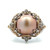 Sterling Silver Two Toned Dyed Pearl With CZ Accents Vintage Inspired Fashion Ring Size 11