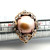 Sterling Silver Two Toned Dyed Pearl With CZ Accents Vintage Inspired Fashion Ring Size 11