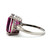 Sterling Silver Pink CZ Cushion Cut With Filigree Accents Vintage Inspired Fashion Ring Size 10
