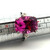 Sterling Silver Pink CZ Cushion Cut With Filigree Accents Vintage Inspired Fashion Ring Size 10