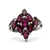 Sterling Silver Rhodalite Garnet Marquise Cut Cluster Ring Size 8