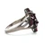 Sterling Silver Rhodalite Garnet Marquise Cut Cluster Ring Size 8