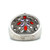 Sterling Silver Amethyst And Garnet Oval Cut Floral Cluster With Marcasite Accents Fashion Ring Size 8