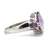 Sterling Silver Amethyst Oval Cut  With Four Turtle Accents Statement Ring Size 10
