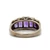 Sterling Silver Amethyst Five Stone Semi Bezel Stacker Ring Size 7
