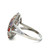 Sterling Silver Multi Semi Precious Gemstones Marquise Cut Cluster With CZ Accent Fashion Ring Size 7.25