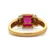 Sterling Silver Gold Tone Pink CZ Channel Set With White CZ Accents Fashion Ring Size 10