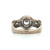 Sterling Silver CZ Vintage Inspired Art Deco Fashion Ring Size 7