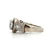 Sterling Silver CZ Vintage Inspired Art Deco Fashion Ring Size 7