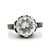 Sterling Silver CZ Round Cut With Marcasite Accents Fashion Ring Size 6