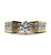 18K Yellow Gold App .75ct Round Diamond Invisible Set Princess Cut Accented Engagement Ring Size 6.25