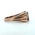Vintage 14K Two Tone Gold Emerald Accented Twisted Design Fashion Ring Size 7.5
