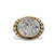 Sterling Silver Two Toned CZ Round Cut Cluster Statement Ring Size 8